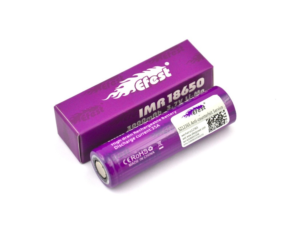 18650 Battery eFest IMR 18650 20A 3100mah
